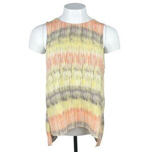 PARKER 100% Silk Blouse Split Rear Sz Small